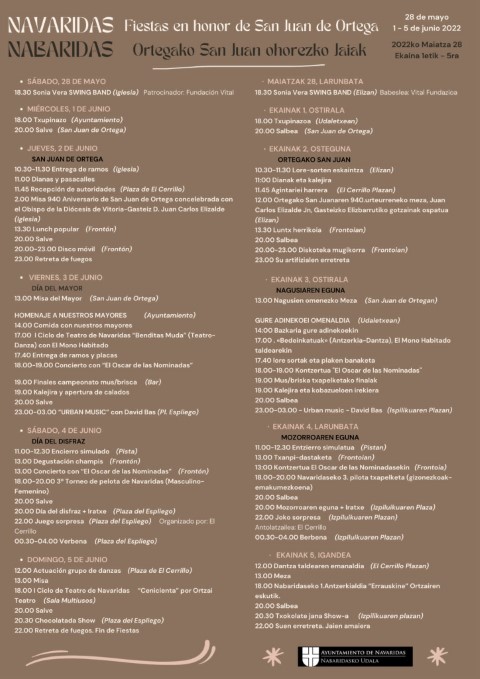 CARTEL FIESTAS NAVARIDAS 22 Pequeño